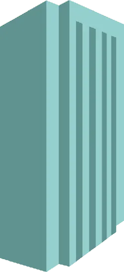 Blue Building - simple - High Resolution PNG