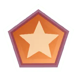 Pentagon Star Badge - orange - Lossless PNG