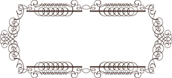 Vintage Decorative Border - frame - Transparent Layer PNG