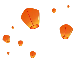 Lantern - orange - Transparent Layer PNG