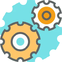 Gear - orange - PNG
