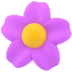 Purple Flower - plastic - High Resolution PNG