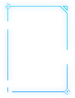 Blue Border - neon light - tech - Transparent Layer PNG