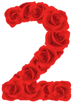 Number 2 - rose - Free Download PNG