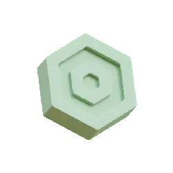 Hexagonal Ornament - green - No Background PNG
