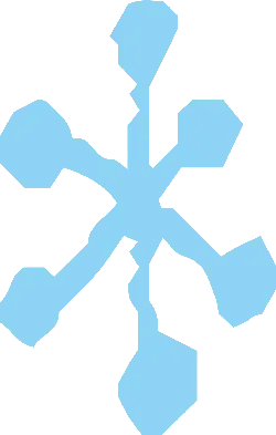 Snowflake - blue - High Quality PNG