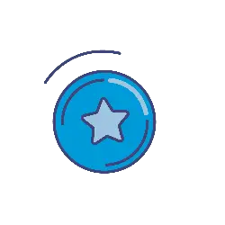 Blue Star Button - star - PNG Images