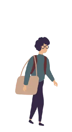 Person with Bag - person - Transparent Layer PNG