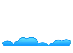 Blue Clouds - cartoon - No Watermark PNG