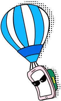 Balloon Phone - phone - No Watermark PNG