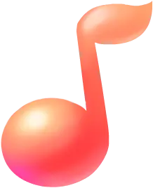 Musical Note - red - music - Transparent Layer PNG