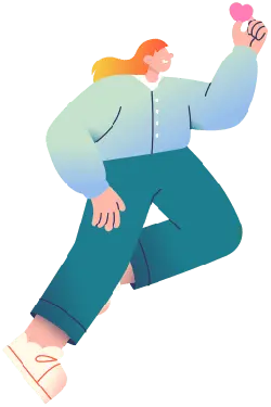 Girl with Heart-shaped Object - heart shape - High Resolution PNG