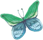 Green and Blue Butterfly - green - Free Download PNG