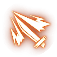 Flaming Sword - weapon - glowing - No Background PNG