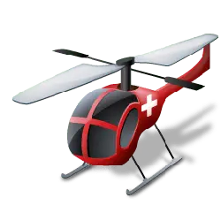 Ambulance Helicopter - medical - Transparent Background PNG