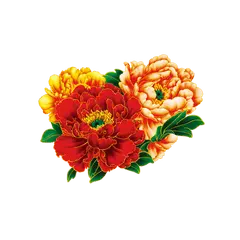 Peony Bouquet - red - Free Download PNG
