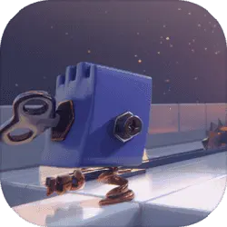 Blue Robot - hex key - PNG