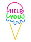 Help Me - ice cream - High Resolution PNG