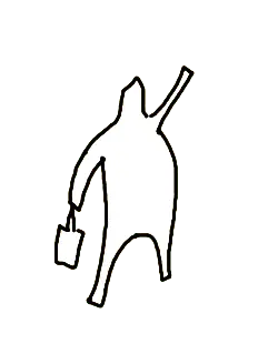 Man with bucket - illustration - Free PNG