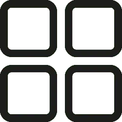 Black Rectangles - simple - Transparent Layer PNG