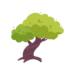 Cartoon Tree - purple - High Resolution PNG