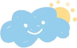 Smiling Cloud - sun - High Resolution PNG