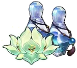 Blue Crystal Shoes and Lotus - magic - Free PNG