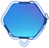 Blue Hexagon Icon - geometric shape - Transparent Layer PNG