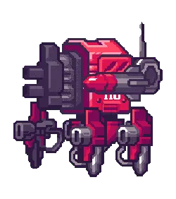 Red Robot - pixel art - Free Download PNG