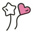 Heart Balloon - heart shape - line - Free Download PNG