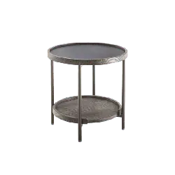 Round Side Table - two-tiered - Free Download PNG