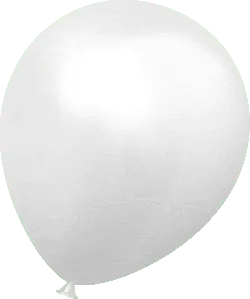 White Balloon - celebration - Transparent Background PNG