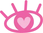 Pink Heart Eye - heart shape - High Resolution PNG