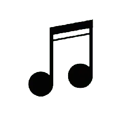 Musical Note - simple - black - PNG