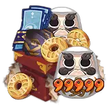 Treasure Cat - coins - PNG