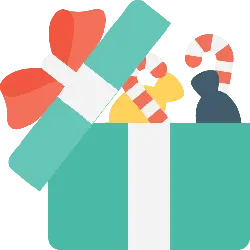 Gift Box - candy - Transparent Background PNG
