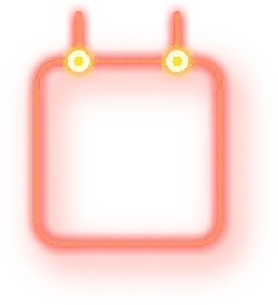 Calendar Icon - neon light - Transparent Layer PNG