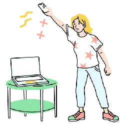Girl Throwing Objects - girl - Free Download PNG