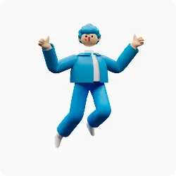 Blue Cartoon Character - jumping - character - Transparent Layer PNG