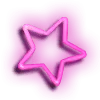Pink Star - neon light - High Resolution PNG