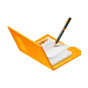 Notebook and Pen - school supplies - High Resolution PNG