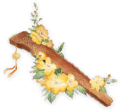Decorative Ancient Chinese Zither - instrument - Transparent Layer PNG
