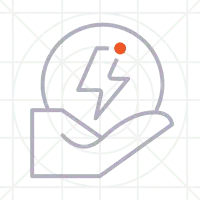 Lightning Hand - technology - No Background PNG