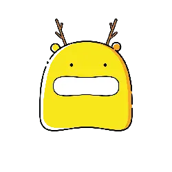 Yellow-faced Little Monster - simple - No Background PNG
