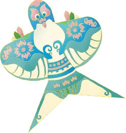 Blue Kite - pattern - Free PNG