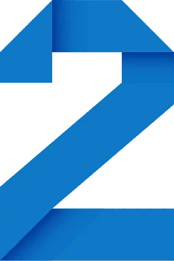 Number 2 - number - blue - High Resolution PNG