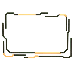 Futuristic Border - simple - High Resolution PNG