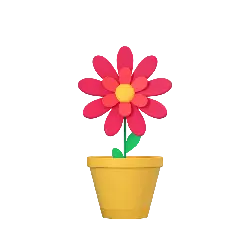 Potted Flower - pink - Free PNG