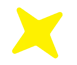 Yellow Star - geometric - Transparent Layer PNG