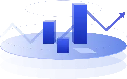 Blue Bar Chart - Transparent Layer PNG